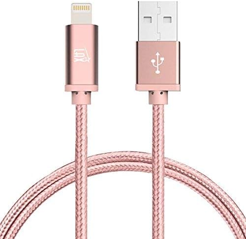 LAX MFi Certified Lightning Cable for i Phone & i Pad – 6 ft Durable Braided USB Cord with Fast Charging Capability for Enhanced Performance and Compatibility Across All Devices