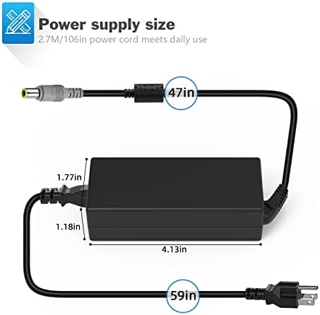 High-Speed 65 W Lenovo Laptop Charger for Think Pad & Yoga Models – Universal Power Supply with Enhanced Compatibility, Fast Charging, and Reliable Performance – Perfect for T450, T470, G50 Series & More – Includes AC Adapter & Power Cable