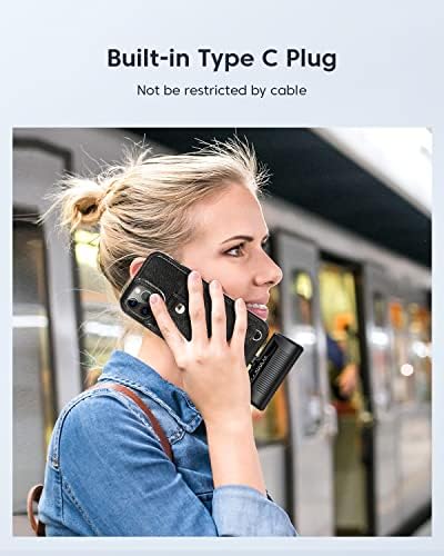 Compact Kuulaa 4500 m Ah Portable Phone Charger with Integrated USB-C Plug – Ultimate Travel Power Bank for i Phone 15/16, Samsung S22/S23 & Android Devices – Fast Charging, Lightweight Design for On-the-Go Convenience