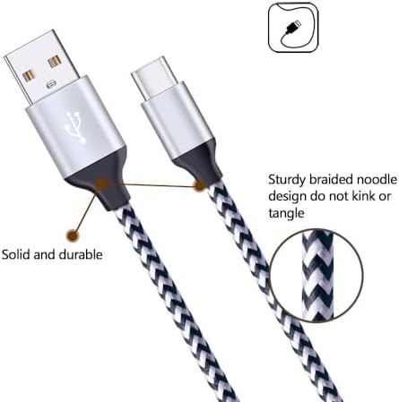 Ultimate Fast Charging USB Wall Charger Block with Dual Ports & 3 Pack 6 ft Type C Cables – Ideal for Samsung Galaxy S24/S23/S22/S21, i Phone 16/15, Google Pixel 9/8 Pro – Enhanced Compatibility & Speed for All Your Devices