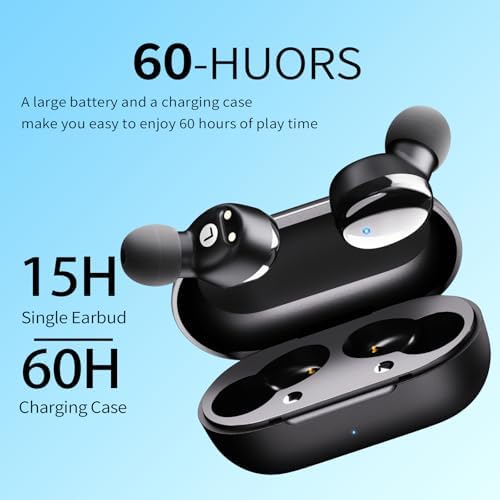 Ultra-Lightweight Bluetooth 5.3 Wireless Earbuds – Deep Bass In-Ear Headphones for Clear Calls and Immersive Sound, 60-Hour Battery Life, Perfect for Gaming, Workouts, and Study – Stylish Purple Design for Active Lifestyles