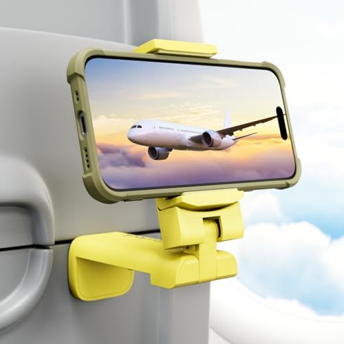 2 Pack Klearlook Universal Airplane Phone Holder – 360° Rotating Airplane Phone Mount for Travel, Desk & Flight Use | Handsfree Adjustable Phone Stand | Travel Essentials Accessories – Enhanced Compatibility and Speed