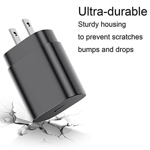 Dual Pack of 25 W USB-C Super Fast Chargers with 6 ft Cable for Samsung Galaxy S22, S21, S20, Note 20 – High-Speed Wall Adapter and Durable Charging Cable for Optimal Performance and Compatibility