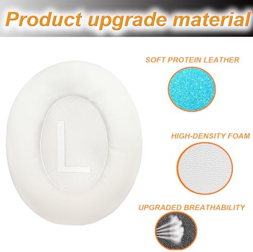 Upgrade Your Bose 700 Wireless Headphones with Luxurious Replacement Ear Cushions – Premium Soft Protein Leather & High-Density Noise Cancelling Foam for Superior Comfort and Sound Isolation – Seamless NC700 Compatibility in Sleek Black