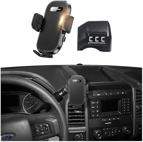 Ford F-150 2015-2020 Adjustable Phone Holder – Premium Air Outlet Mount for 4-7 Inch Smartphones | 360-Degree Rotation, Tool-Free Installation, Enhanced Compatibility, and Reflective Design | Essential Auto Accessory for Safe and Convenient Navigation
