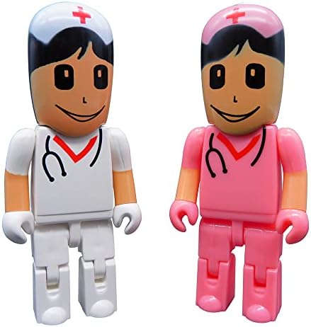 Whimsical Nurse Robot USB Flash Drives – 32 GB Memory Sticks (2-Pack) | Perfect Gifts for Healthcare Heroes | Stylish & Practical Data Storage Solutions with High-Speed Transfer