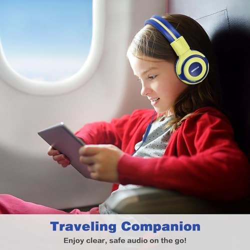 Chic Pink SIMOLIO Kids Headphones with Microphone – Volume-Limited Wired Design for Safe Listening – Adjustable Sound Levels (75/85/94 d B) for Hearing Protection – Perfect for School, Travel, and Home Use – Durable and Comfortable Fit for Active Young Listeners – Compatible with Smartphones & Tablets for Versatile Use