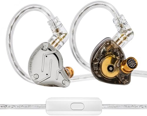 Ultimate KZ ZS10 PRO Gaming Earbuds – Premium 4 BA + 1 DD In-Ear Monitors with Detachable Cable for Unmatched Sound Quality – Wired Headphones with Built-in Microphone for Gamers and Music Enthusiasts – Ergonomically Designed for Maximum Comfort and Versatile Device Compatibility