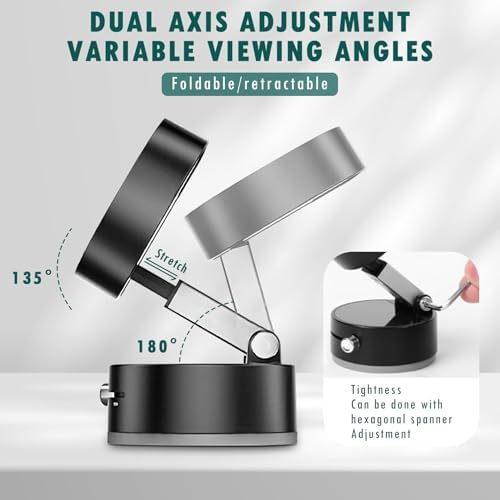 Innovative Magnetic Suction Cup Holder for Smartphones – Adjustable 360° Rotatable Phone Mount with Dual Vacuum & Magnetic Adsorption for Ultimate Stability – Secure & Convenient Driving Accessory for All Devices – Foldable Design for Easy Storage & Hands-Free Navigation