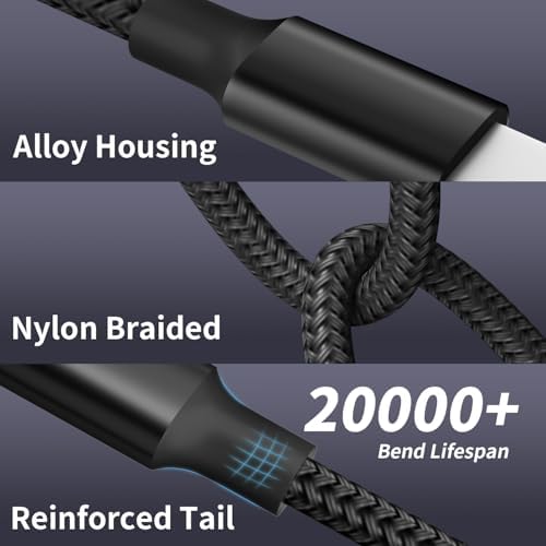 Versatile 4 in 1 USB C Charging Cable – 5 FT Dual Type-C Multi-Device Charger for i Phone 16/15/14/13, Android, i Pad & Mini Fans – 2 Pack Essential Travel Accessory for Fast and Efficient Charging Solutions