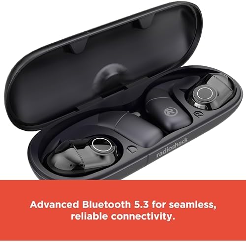 Elevate Your Audio Experience with Radio Shack Live Sound Wireless Earbuds – Featuring Advanced Bluetooth 5.3 for Superior Connectivity, Deep Bass for Enhanced Listening Pleasure, 8-Hour Battery Life for All-Day Enjoyment, and Ergonomic Comfort in Stylish White – Perfect for Active Lifestyles and Music Aficionados