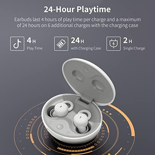 Ultimate Sleep Enhancer: Ultra-Comfort Bluetooth Earbuds for Side Sleepers – Advanced Noise-Cancellation for Snoring Relief and Restorative Sleep – Discreet, Lightweight Design for Uninterrupted Nighttime Bliss