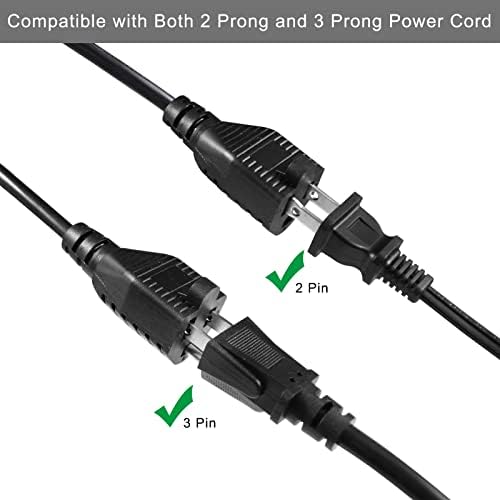 KUNCAN 4-Way Power Splitter with 45-Degree Downward Angle—Maximize Outlet Efficiency with Compact US Flat Plug Design, 1 to 4 Extended Outlets, Durable SVT 16 AWG Cable, Ideal for Home, Office & Classroom Use (Black, 1-Pack) – Sleek, Space-Saving Power Solution for Enhanced Device Connectivity and Optimal Clutter Reduction