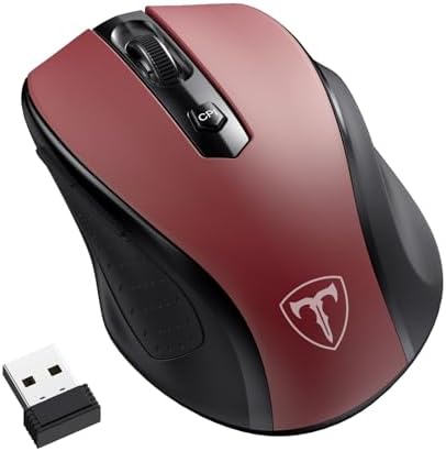 Elevate Your Workflow with the D-09 Wireless Mouse – Ergonomic USB Cordless Design, 5-Level 2400 DPI Precision, 16-Month Battery Life, Perfect for PC, Mac, and Chromebook Users – Convenient 2-Pack for Enhanced Productivity and Ultimate Comfort