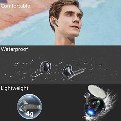 Revolutionary Ear Hook Bluetooth Wireless Headphones – Comfort-Focused Noise Cancelling Earphones with Microphone for Android & i Phone Compatibility (Red) – Effortless Connectivity, Ultimate Sound Quality, and Ergonomic Design for All-Day Wear