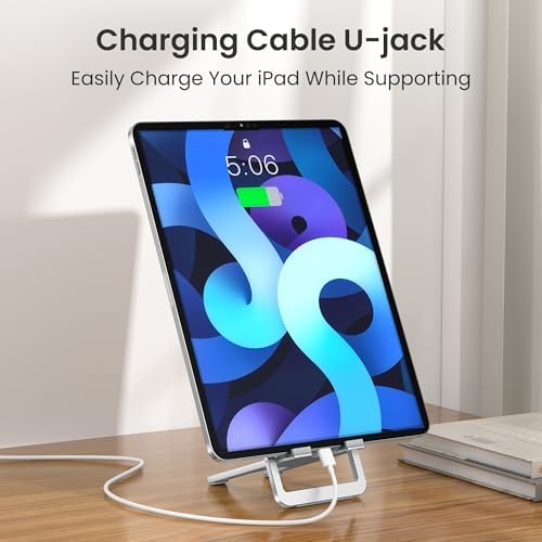 Discover the Itramax Foldable Tablet Holder: Your Ultimate Adjustable Aluminum Stand for Enhanced Productivity and Comfort. This portable accessory is engineered for seamless compatibility with a variety of devices including i Pad 9, 8, 7, Air 2, Mini, Samsung Tab, Steam Deck, Switch, Kindle Fire Scribe, and ROG Ally. Enjoy optimal viewing angles and heights, allowing you to work, watch movies, or game without discomfort. Crafted from durable aluminum, this foldable design ensures stability and longevity, making it perfect for home or travel. The anti-slip pads guarantee a secure grip while protecting your devices from scratches. Elevate your workspace with the sleek, functional Itramax Foldable Tablet Holder, transforming any environment into an organized and efficient setup. Whether for professional use or leisure, enhance your tablet experience today with this must-have desk accessory that marries style and practicality.