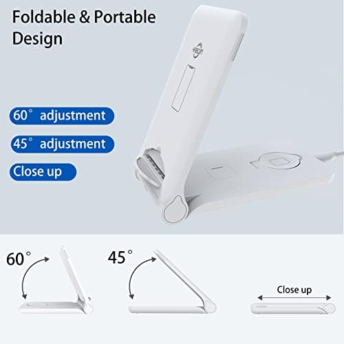 3-in-1 Wireless Charging Hub | Foldable 15 W Fast Charger for i Phone 14/13/12/11/Pro/Max, Air Pods Pro & i Watch | Compact PD 20 W Power Station for Instant Device Recharge | Sleek White Design Perfect for Home & Office Efficiency | Ultimate Compatibility for Modern Tech Users