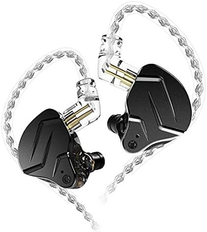 KZ ZSN Pro Dual Drivers Hi-Fi In-Ear Earphones with 1 BA & 1 DD – Exceptional Sound Clarity & Powerful Bass for Audiophile Musicians – Detachable Cable Design for Enhanced Customization & Compatibility – Ergonomic Fit for Long Listening Sessions