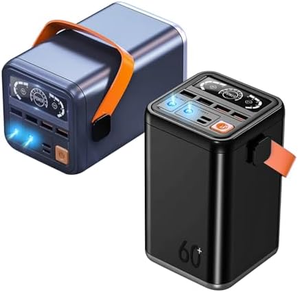 High-Capacity 60000 m Ah Portable Charger for Ultimate Power on the Go – 45 W Fast Charging External Battery Pack with LED Display and Versatile USB-C Port – Perfect for i Phone, Android, Samsung Galaxy, and Outdoor Adventures – Reliable Travel Companion in Sleek Blue Design