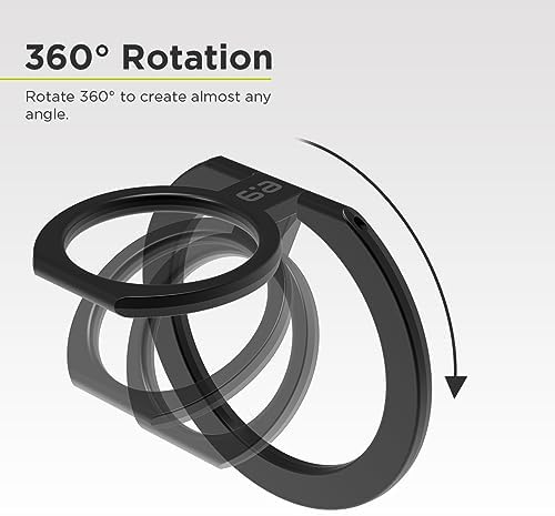 Magnetic Phone Grip Ring Stand for i Phone 16 Series – Premium Gold Kickstand Holder for Mag Safe Compatibility – Effortless Attachment for Hands-Free Streaming & Meetings – Versatile Design with Metal Stickers for Non-Mag Safe Phones – Lifetime Warranty & 30-Day Money Back Guarantee