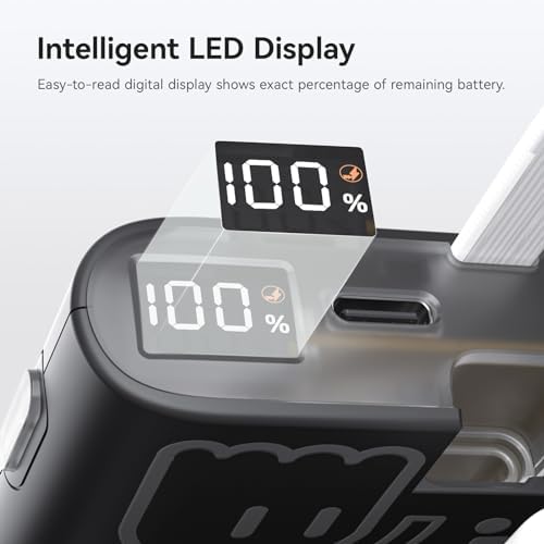 imuto Graffiti Style 20000 m Ah Portable Charger with Built-in Lightning Cable – 22.5 W Fast Charging Power Bank for i Phone, Samsung, i Pad, and All Smartphones – Essential Travel Accessory with LED Battery Display and Unique Design