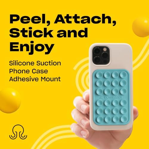 Ultimate Stability Turquoise Silicone Suction Phone Holder – Hands-Free Mount for i Phone & Android – Compact 2.6″ x 3.9″ Design – Elevate Your Selfies and Videos with Superior Grip and Versatile Functionality – Essential Content Creation Accessory for Effortless Capturing and Live Streaming