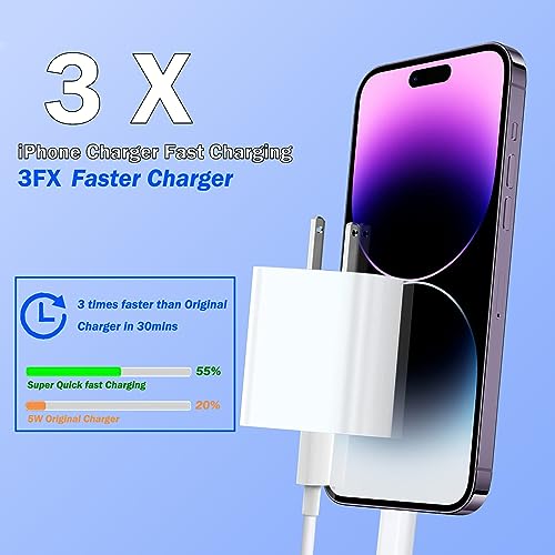Rapid Charge Duo: Apple MFi Certified 2-Pack USB-C Wall Charger with 10 FT Type C to Lightning Cable – Fast Charging Solution for i Phone 14, 13, 12, 11, XR, X, 8, and i Pad – Ultimate Compatibility and Enhanced Speed for Your Devices