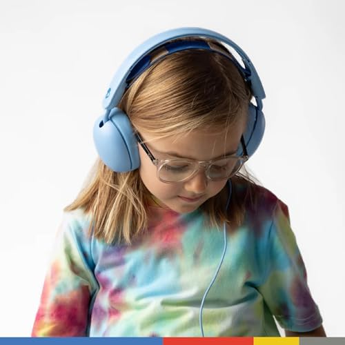 Skullcandy Grom Kids Over-Ear Headphones in Seafoam – Safe Volume-Limiting Sound for Young Ears, Ergonomic Foldable Design for Hassle-Free Travel, Built-in Mic for Gaming & Calls, Perfect for Ages 6+