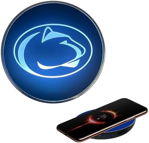 LSU Illuminated Logo Wireless Charger & Portable Power Bank – Dual Charging Pad for Wired and Wireless Devices, Fast Charging Technology, Ideal NCAA Gifts for Graduates and Fans, Ultimate Charging Solution with Enhanced Compatibility