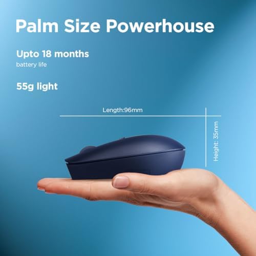Lenovo 540 Storm Grey Wireless Mouse – Compact & Ergonomic USB-C Design for PC and Laptop – Ambidextrous Comfort with 18-Month Battery Life – Reliable 2.4 GHz Connection for Windows & Chrome OS Devices – Ultimate Productivity Companion