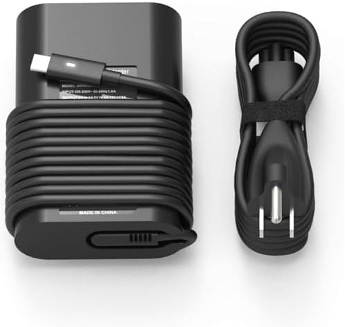 High-Speed 65 W USB-C Laptop Charger for Dell XPS 13, 15 & Latitude Series – Universal Compatibility, Fast Charging Power Adapter for Optimal Performance, Energy-Efficient Design, Works with Multiple Models Including 9380, 9550, 7420 and More – Essential Accessory for Professionals and Students