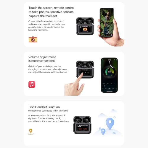 Next-Gen AI Translation Earbuds with Immersive HD Sound & Extended Battery Life – Bluetooth Headphones Featuring 3-in-1 Language Translation and Innovative LCD Touch Display for Effortless Global Connectivity – Ideal for Travelers and Professionals Seeking Seamless Communication and Exceptional Audio Quality