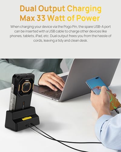 Ulefone Armor 26 Ultra Wireless Charging Dock – 33 W Fast Charge Station for Optimal Device Compatibility, Sleek Design with Non-Slip Surface, Ideal Desk Holder for Effortless Charging