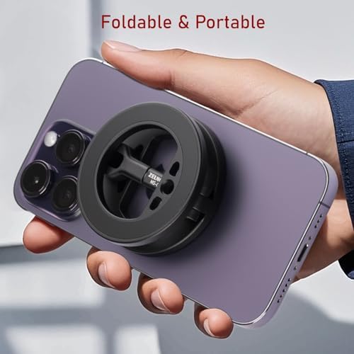 Revolutionary Magnetic Dual Grip Phone Holder for i Phone – Ultimate Security on Iron Surfaces | Versatile 1/4″ Screw Mount | Perfect for i Phone 16/15/14/13/12 Pro Max & Magnetic Cases | Effortless, Hands-Free Operation for Daily Activities