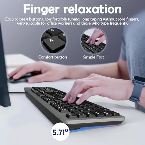 Experience Ultimate Typing Precision with Our Full-Size Wired Computer Keyboard – Anti-Fading Keys, 12 Multimedia Hotkeys & 1.6 m USB Plug-and-Play Connectivity for Effortless Office Use and Seamless Laptop Compatibility! Ideal for Professionals and Home Users Seeking Enhanced Speed and Comfort!