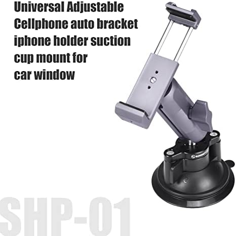 Universal Smartphone Suction Cup Mount for Car Windshield – SUNWAYFOTO SPH-01 Bracket for Seamless Hands-Free Navigation, Enhanced Stability, and Optimal Viewing Angles