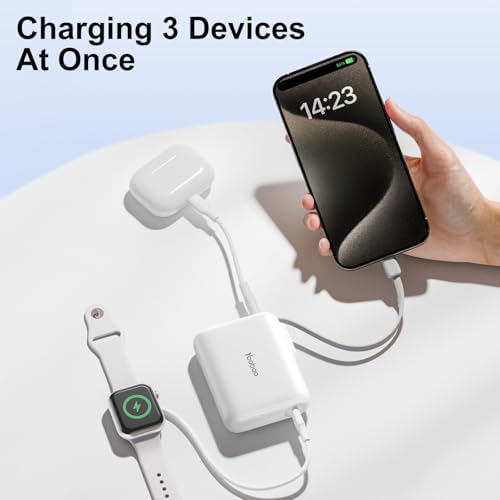 Yoobao 10,000 m Ah Portable Power Bank with Built-In USB C Cable – Fast Charging Battery Pack for i Phone 15/16 & Android Devices – Essential Travel Charger with LED Display for Ultimate Convenience and Compatibility