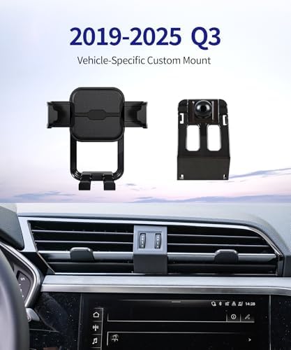 Ultimate Audi Q3 Phone Holder (2019-2025) – 360° Rotating Cradle for Safe Navigation & Effortless Communication – Stylish Car Interior Upgrade. Transform your driving environment with this precision-engineered phone mount that perfectly fits your Audi Q3, enhancing both functionality and aesthetic appeal. This innovative mobile holder features 360° rotation, ensuring optimal visibility and easy access to your device while minimizing distractions for safer driving. Effortlessly install without any tools, and enjoy peace of mind knowing your smartphone is secure during your journeys. Made from premium materials for exceptional durability, this sleek accessory not only elevates your car’s style but also simplifies everyday use. Keep your device within reach for seamless navigation, hands-free calls, or music enjoyment, all while maintaining the sophisticated look of your Audi. Elevate safety and convenience in your vehicle with this must-have accessory tailored for the modern driver.