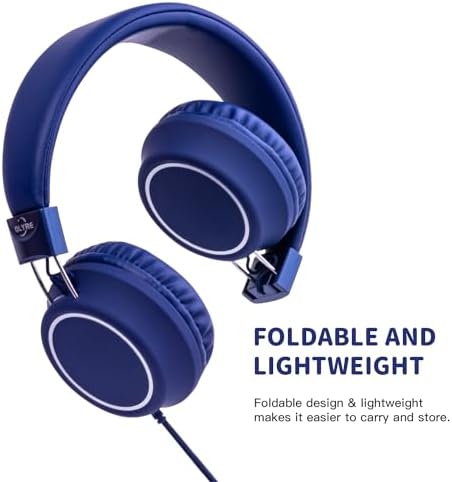 Olyre Lightweight Wine Red Kids Headphones – Ergonomic Wired Earphones for Toddlers – Superior Audio Quality with Tangle-Free Design – Comfortable, Durable & Stylish for School, Travel, and Home Use – Ideal for Young Listeners and Seamless Compatibility with Tablets and Smartphones