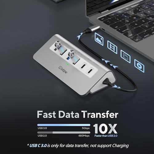 Transform Your Digital Workspace with a Multifunctional 9-in-1 USB-C Docking Station – 4 K HDMI for Crystal-Clear Displays, 100 W PD Fast Charging, and High-Speed Data Transfer (5 Gbps) – Includes 3 Type-A/C Ports, 2 Type-A 2.0 Ports, and SD/TF Card Reader – Premium Aluminum Hub Ideal for Mac Book, i Pad, and i Phone Users – Compact, Stylish, and Perfect for Travel Connectivity!