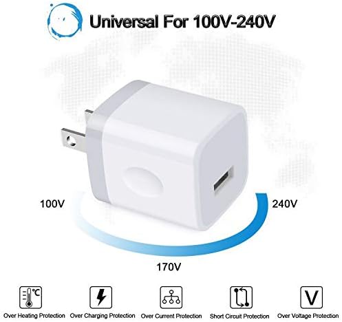 Compact Travel Wall Charger Cube – 3 Pack Single Port USB Power Adapter for Fast Charging – Compatible with Samsung Galaxy S24/S23, Note 20/10, Moto G7/G6, LG Stylo 6/5/4 – Efficient and Reliable Power Solution for On-the-Go Charging