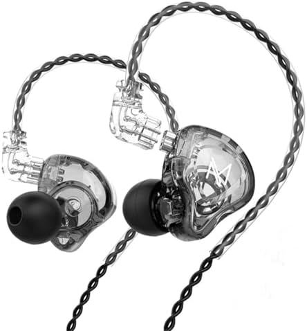 FEDAI TRN MT1 High-Fidelity In-Ear Monitor Earbuds – Premium 10 mm Dynamic Driver Technology, Detachable Cable for Customization, Built-in Microphone for Effortless Calls, Sleek Black Design for Audiophiles and Everyday Use – Unmatched Sound Quality and Versatile Device Compatibility