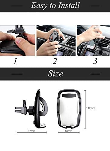 Universal Car Air Vent Smartphone Holder Cradle – 360-Degree Rotating Mount Compatible with i Phone 11 Pro, Samsung Galaxy S Series, Google Pixel & More – Effortless Installation, Secure Grip, Enhanced Viewing Angles for Safe Driving