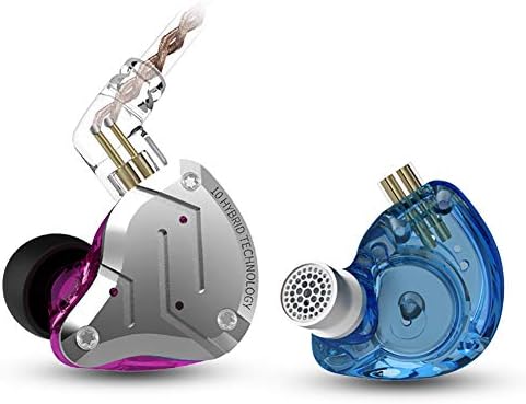 High-Fidelity KZ ZS10 PRO Noise-Isolating Earbuds with Detachable 2-Pin Cable – Superior Five-Driver Sound Clarity in Sleek Sand Black Design for Audiophiles and Casual Listeners Alike