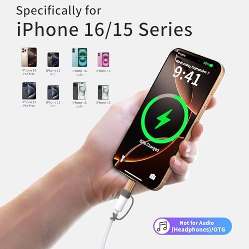 Premium 4-Pack Lightning to USB C Adapters for i Phone 15/16 and Galaxy S24 – Fast Charging & Data Sync Solutions for Seamless Connectivity, Compact Design, and Enhanced Durability – Essential Accessory for Modern Devices