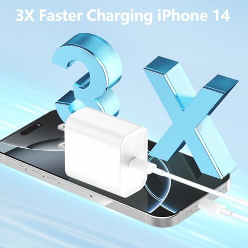 Linocell 20 W USB-C Wall Charger Duo with 6 FT MFi Certified Lightning Cable – Accelerated Charging for i Phone 14, 13, 12, 11 Pro Max & i Pad – Compact & Travel-Friendly Power Solution for Effortless Device Management