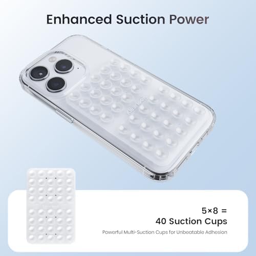 Klearlook 4-Pack Silicone Suction Cup Phone Mount – Creative Hands-Free Phone Grip for Stunning Selfies & Videos in Clear, Light Pink, Hot Pink, and Lavender – Innovative Double-Sided Suction Technology for Wide Compatibility – Premium Durable Design for Effortless Content Creation and Easy Maintenance