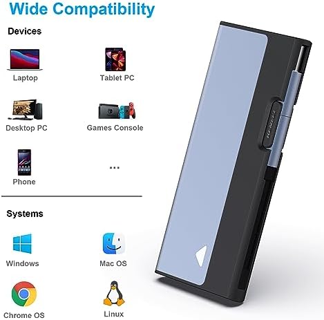 High-Speed BENFEI M.2 NVME SATA SSD Enclosure – 10 Gbps USB Type-C/Type-A Adapter for PCI-E & SATA Drives, UASP/TRIM Support – Compatible with 2230/2242/2260/2280 SSDs – Durable Aluminum Design for Optimal Heat Dissipation and Portability
