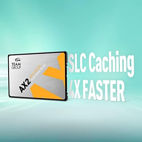 Boost Your Computer’s Speed with TEAMGROUP AX2 1 TB SATA III SSD – Unleash Lightning-Fast 540 MB/s Data Transfer for Ultimate Performance in Laptops & Desktops, Enhanced Durability with 3 D NAND TLC Technology for Reliable Storage Solutions