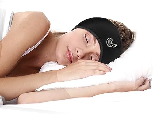 Premium Stereo Sleep Headphones with Ultra-Comfort Headband – Ideal for Side Sleepers and Meditation – Perfect Travel Companion for Deep Relaxation and Mindfulness – Exceptional Sound Quality for Men and Women – Experience the Ultimate in Audio Comfort (Black)
